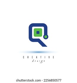 Letter Q switch logo icon design template elements