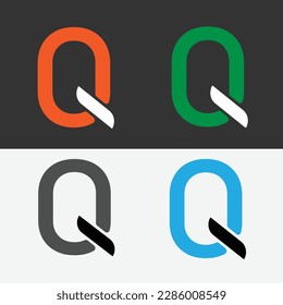 
Letter Q switch logo icon design template elements