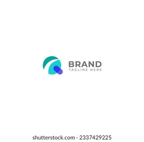 Elementos de la plantilla de diseño de iconos del logotipo del conmutador de letras Q.