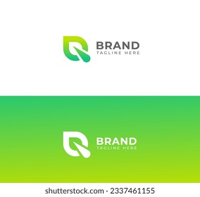 Letter Q switch logo icon design template elements. Leaf, Leaf Q logo.