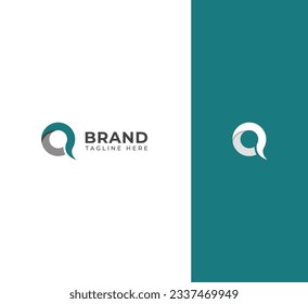 Elementos de la plantilla de diseño de iconos del logotipo del conmutador de letras Q.