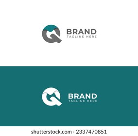 Letter Q switch logo icon design template elements. 3D Colorful Q letter logo.