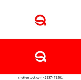 Elementos de la plantilla de diseño de iconos del logotipo del conmutador de letras Q.