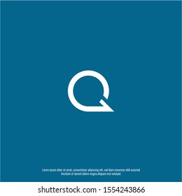 Letter Q talk, message, chat logo design concept