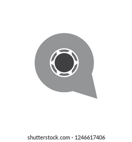 letter q talk tires shape logo vector