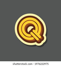 Letter Q text effect design vector