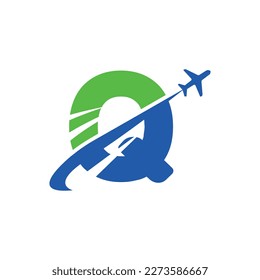 Letter Q tour and travel logo design vector