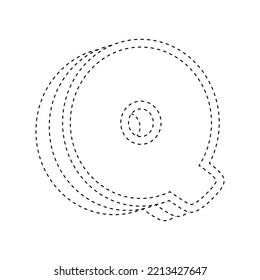 Letter Q tracing worksheet for kids