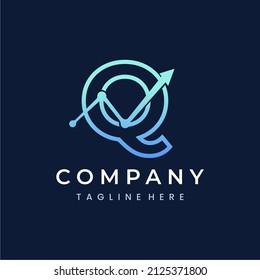 Letter Q Trade Investment Marketing Logo