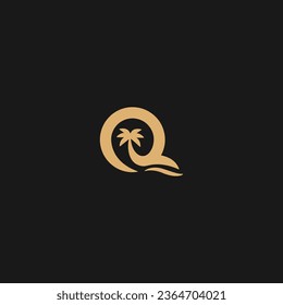 Letter Q tree logo icon design template elements, This logo is very suitable for company,
