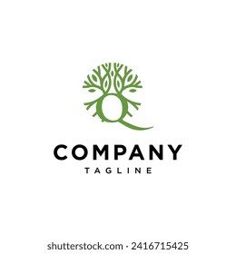 
Letter Q Tree Logo icon vector template.eps