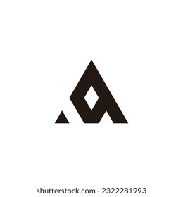 Letter q triangle geometric symbol simple logo vector