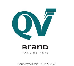 Letter Q and V logo design. Usable for Branding and Business Logos.
