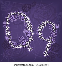 Letter Q vector alphabet. ABC concept type as logo. Typography design.