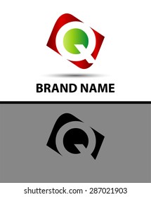 Letter q Vector elegant alphabet symbol 
