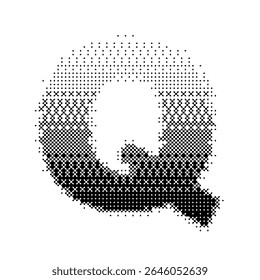 Letter Q vector with gradation bitmap effect