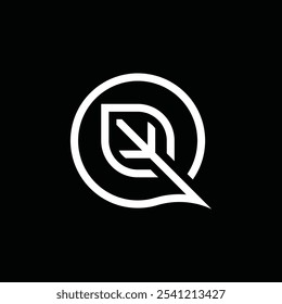 letter Q vector icon natural leaf plant logo design template