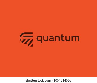 Letter q vector line logo design. Creative minimalism logotype icon symbol.
