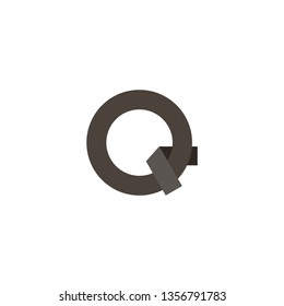 Letter Q vector line logo design. Creative minimalism logotype icon symbol.