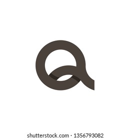 Letter Q vector line logo design. Creative minimalism logotype icon symbol.