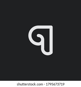 Vektor-Logo-Design des Buchstaben Q