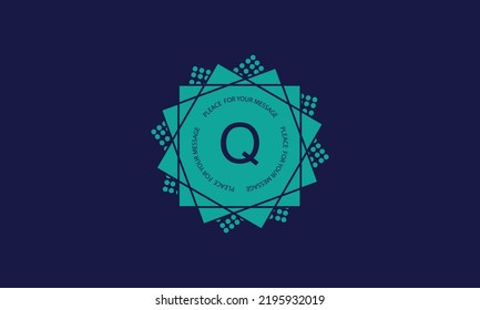 Letter Q vector logo. Technology, monogram, business, corporate company, modern and iconic geometric logo design.
