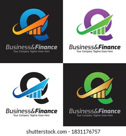 Letter Q vector logo template, Colorful Letter Q logo, Financial Company Logo, Financial Institute Advisors Logo Design Template Vector Icon