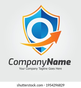Letter Q vector logo template, Colorful Letter Q logo, Shield Logo design vector template. Protection defense symbol, security guard company Logotype.