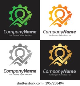 Letter Q vector logo template, Colorful Letter Q logo, Financial Company Logo, Financial Institute Advisors Logo Design Template Vector Icon