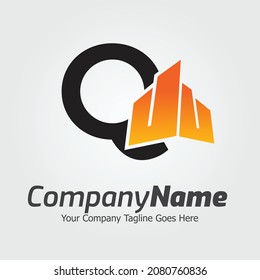 Letter Q vector logo template, Colorful Letter Q logo, Real Estate, Building and Construction Logo Design Template Vector Icon