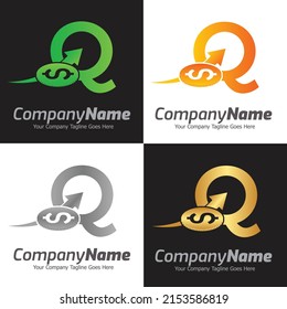 Letter Q vector logo template, Colorful Letter Q logo, Financial Company Logo, Financial Institute Advisors Logo Design Template Vector Icon