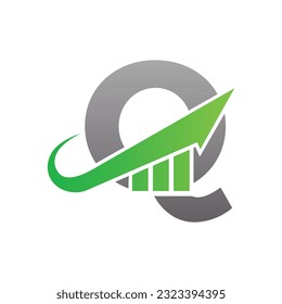 Letter Q vector logo template, Colorful Letter Q logo, Financial Company Logo, Financial Institute Advisors Logo Design Template Vector Icon