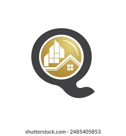Letter Q vector logo template, Colorful Letter Q logo, Real Estate, Building and Construction Logo Design Template Vector Icon