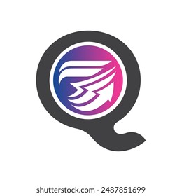 Letter Q vector logo template, Colorful Letter Q logo, Financial Company Logo, Financial Institute Advisors Logo Design Template Vector Icon
