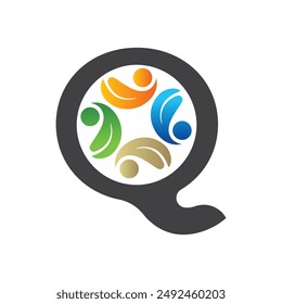 Letter Q vector logo template, Colorful Letter Q logo, Financial Company Logo, Financial Institute Advisors Logo Design Template Vector Icon
