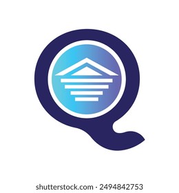 Letter Q vector logo template, Colorful Letter Q logo, Real Estate, Building and Construction Logo Design Template Vector Icon