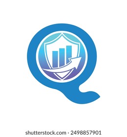Letter Q Vektor Logo Vorlage, Farbiger Letter Q Logo, Financial Company Logo, Financial Institute Advisors Logo Design Template Vektor Symbol