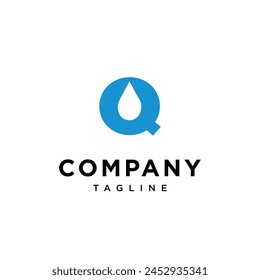 Letter Q Water Drop Logo icon vector template.eps