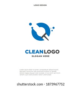 Letra Q con logotipo de limpieza de ventanas