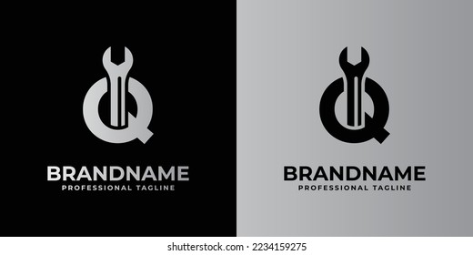 letter Q wrench logo, suitable for any business related to wrench with Q initials.