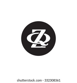 letter Q and Z monogram circle logo