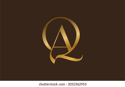 Letter QA or AQ Combine Elagant Logo