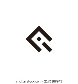 Letter QA AQ Q A square dot geometric symbol simple logo vector