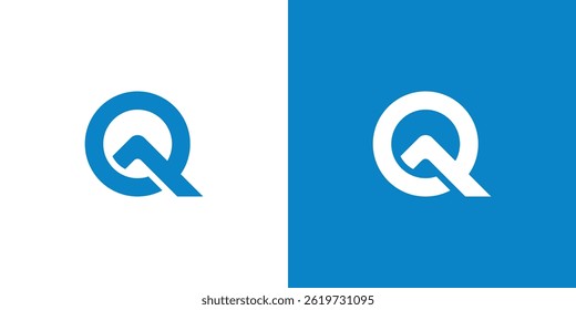 Letra QA Hill, Mountain Diseño de Logo