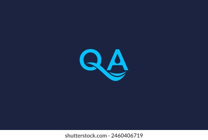 letra qa con diseño de iconos de logotipo de ondas diseño de Vector Plantilla inspiración