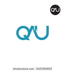 Diseño de logotipo de monograma QAU