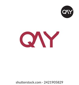 Diseño de logotipo de monograma de carta QAY
