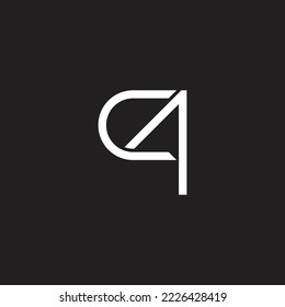 letra qc flecha línea delgada vector de logotipo geométrico 