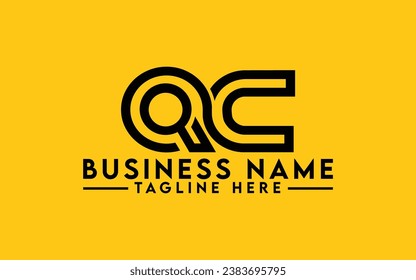 Letter QC Logo Design, QC Line art Monogram Logo Design Template