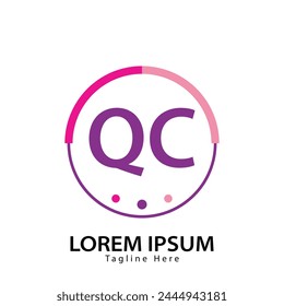 letter QC logo. QC. QC logo design vector illustration for creative company, business, industry

